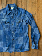 Load image into Gallery viewer, vintage 1970s denim patchwork shirt