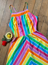 Load image into Gallery viewer, vintage 1970s rainbow sun dress {xs}