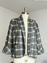 Load image into Gallery viewer, vintage 1950s grey cropped swing coat {up to XL}