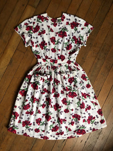 vintage 1940s floral dress {xs/s}