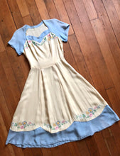 Load image into Gallery viewer, vintage 1940s embroidered dress