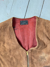 Load image into Gallery viewer, vintage 1940s leather vest {m}