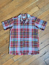 Load image into Gallery viewer, vintage 1950s plaid cotton short sleeve shirt
