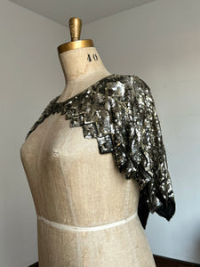 vintage 1930s French sequin cape