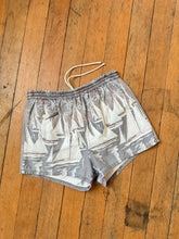Load image into Gallery viewer, vintage 1950s novelty sailboat cabana set shirt and shorts