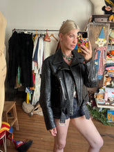 Load image into Gallery viewer, vintage 1970s Brimaco D pocket motorcycle leather jacket