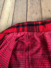 Load image into Gallery viewer, vintage 1950s red wool plaid Ricky cropped jacket