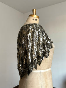 vintage 1930s French sequin cape