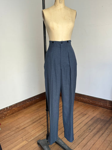RARE vintage 1950s extra high waisted wool casual Hollywood trousers 34