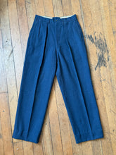 Load image into Gallery viewer, vintage 1950s wool trousers with watch pocket and subtle fleck 30&quot;W