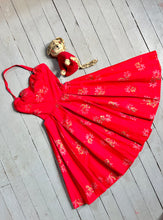 Load image into Gallery viewer, vintage 1950s red Hawaiian sun dress {xxs-xs}