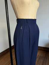 Load image into Gallery viewer, vintage 1940s navy ski pants {xs}