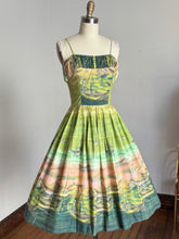 Load image into Gallery viewer, vintage 1950s novelty sailboat sun dress {xs}