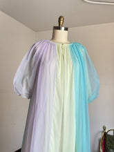 Load image into Gallery viewer, vintage 1960s colorful peignoir lingerie set {L}