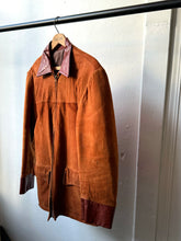 Load image into Gallery viewer, vintage 1940s 1950s belted back suede jacket AS-IS