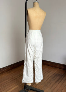 vintage 1960s white high waisted pants {31”W}