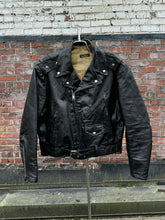 Load image into Gallery viewer, vintage 1950s Excelled horsehide biker jacket