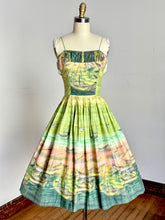 Load image into Gallery viewer, vintage 1950s novelty sailboat sun dress {xs}