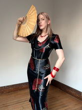 Load image into Gallery viewer, vintage 1940s novelty fan dress {xs}