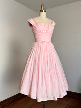 Load image into Gallery viewer, vintage 1950s pink prom dress {xs}