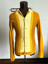 Load image into Gallery viewer, vintage 1960s yellow striped sweater shirt jac