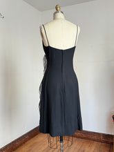 Load image into Gallery viewer, vintage 1960s black cocktail dress {s}