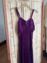 Load image into Gallery viewer, vintage 1930s purple velvet gown {xs}