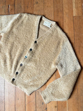 Load image into Gallery viewer, vintage 1950s 60s mohair cardigan sweater