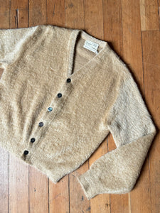 vintage 1950s 60s mohair cardigan sweater