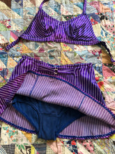 Load image into Gallery viewer, vintage 1940s purple striped bikini {s}
