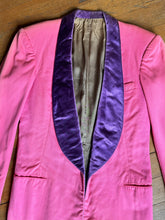 Load image into Gallery viewer, vintage 1950s PINK tuxedo jacket