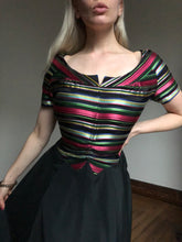 Load image into Gallery viewer, vintage 1940s striped dress {xxs}