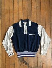 Load image into Gallery viewer, vintage 1940s two tone corduroy gaucho pullover shirt