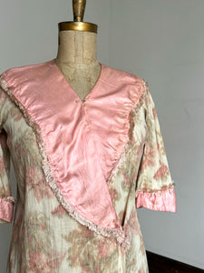 antique 1910s cotton wrap dressing gown {XL}