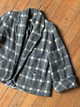 Load image into Gallery viewer, vintage 1950s grey cropped swing coat {up to XL}