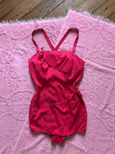 vintage 1950s pink swimsuit {s}