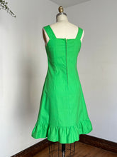 Load image into Gallery viewer, vintage 1960s green pinafore dress {s}