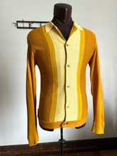 Load image into Gallery viewer, vintage 1960s yellow striped sweater shirt jac