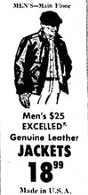 Load image into Gallery viewer, vintage 1950s 60s Excelled leather bomber jacket