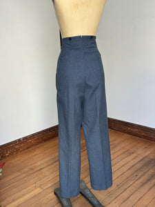RARE vintage 1950s extra high waisted wool casual Hollywood trousers 34"/35"W