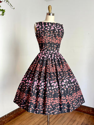 vintage 1950s Jerry Gilden floral sun dress {xs}