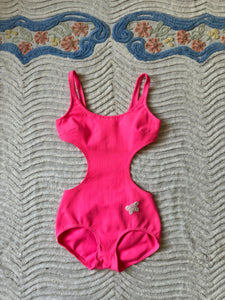 vintage 1960s pink swimsuit {xs}