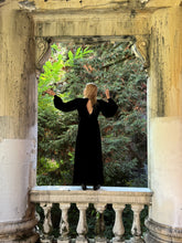 Load image into Gallery viewer, vintage 1930s black velvet gown {s/m}