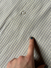 Load image into Gallery viewer, vintage 1950s green gingham long sleeve shirt