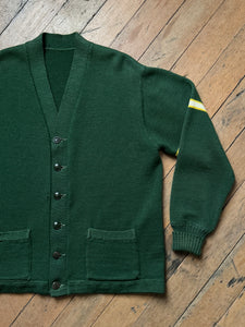 vintage 1950s green letterman sweater