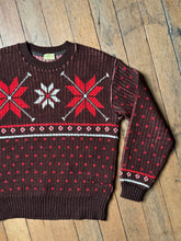 Load image into Gallery viewer, vintage 1940s snowflake ski sweater