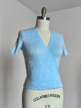 Load image into Gallery viewer, vintage 1970s fuzzy wrap sweater top {m}