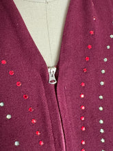 Load image into Gallery viewer, vintage 1930s rhinestone wool dressing gown {xs}