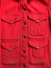Load image into Gallery viewer, vintage 1950s FILSON cruiser red wool mackinaw jacket AS-IS