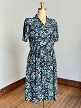 Load image into Gallery viewer, vintage 1940s novelty cold rayon dress {1X}